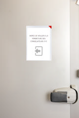 Funda Kang Easy Clic SubZero, adhesivo permanente, A4, esquina roja