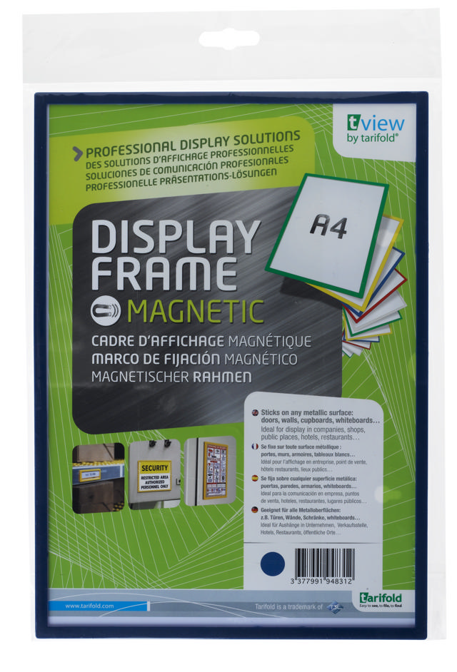 Magneettinen jäykkä näyttökehys, A4