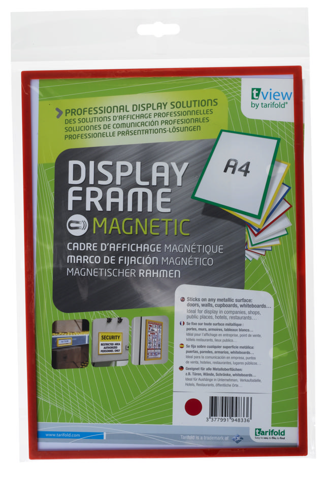 Magneettinen jäykkä näyttökehys, A4