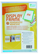 Itseliimautuva jäykkä näyttökehys, pysyvä, A4