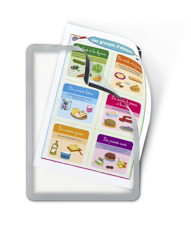 Magneto marco informativo autoadhesivo, reposicionable, A4