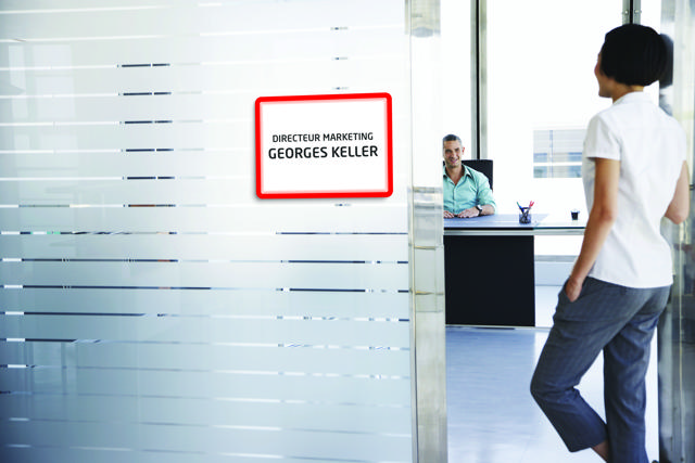 Magneto marco informativo autoadhesivo, reposicionable, A4