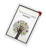 Kang Easy Clic itseliimautuva opastetasku, uudelleensijoitettava, A5, punainen kulma