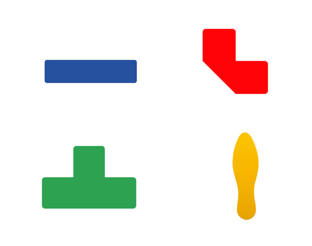 Zelfklevend vloermarkeringssymbool, Streep