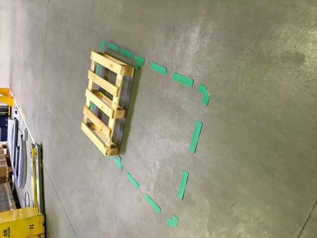 Selbstklebende Bodenmarkierungun Formen, Streif