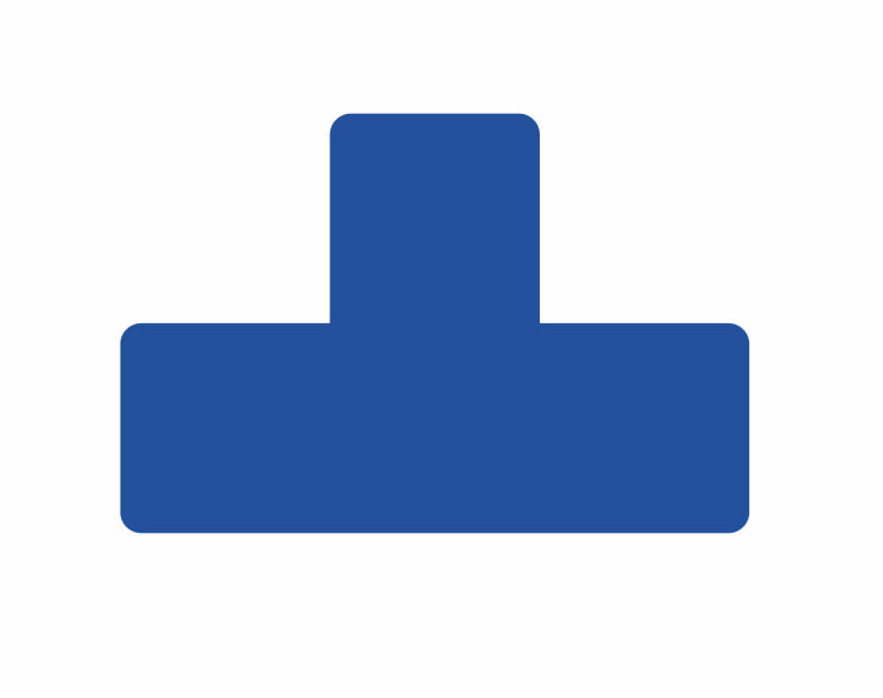 Självhäftande golvmarkeringssymbol, T-form