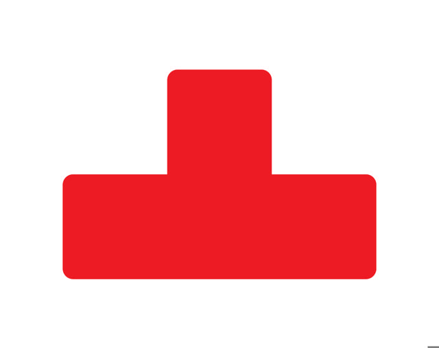 Self-adhesive Floor Marking Symbol, T Shape