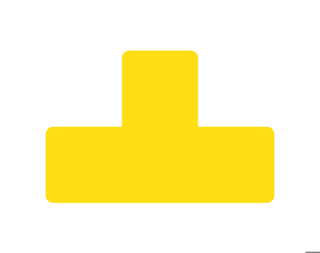 Selbstklebende Bodenmarkierungun Formen, T Form