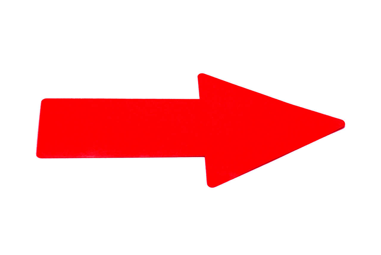 Självhäftande golvmarkeringssymbol, pil