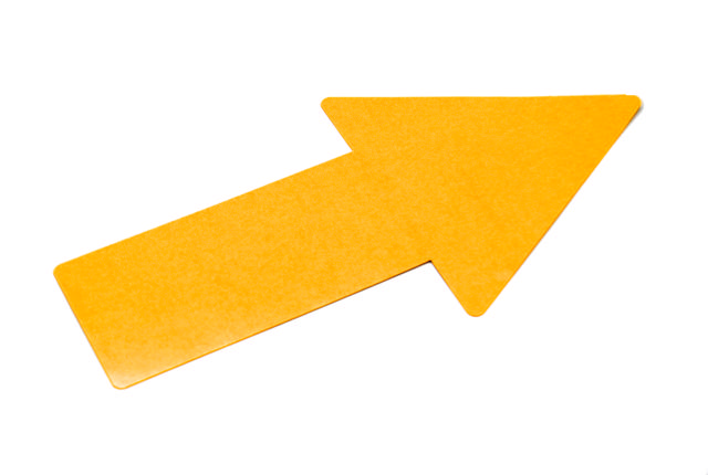 Selbstklebende Bodenmarkierungun Formen, Pfeil