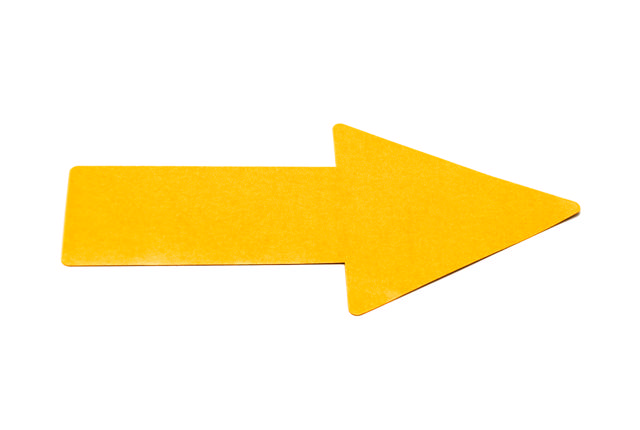 Selbstklebende Bodenmarkierungun Formen, Pfeil
