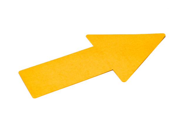 Selbstklebende Bodenmarkierungun Formen, Pfeil