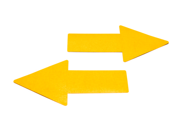 Selbstklebende Bodenmarkierungun Formen, Pfeil