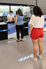 Självhäftande golvmarkeringslinje, 90 x 1000 mm