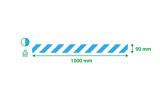 Självhäftande golvmarkeringslinje, 90 x 1000 mm