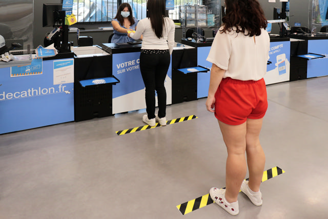 Självhäftande golvmarkeringslinje, 90 x 1000 mm