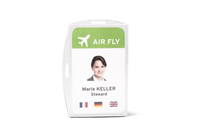 Sikkerheds-id-kortholder, Akryl, Til 1 Kort