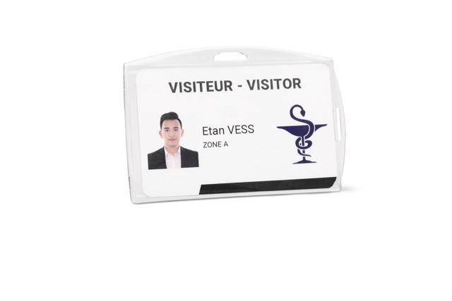 Sikkerheds-id-kortholder, Akryl, Til 1 Kort