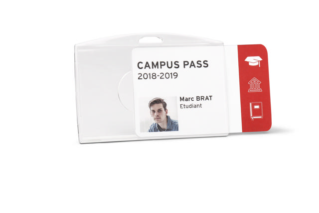 Sikkerheds-id-kortholder, Akryl, Til 1 Kort