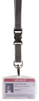 Cinta colganta reflectante, con clip desmontable