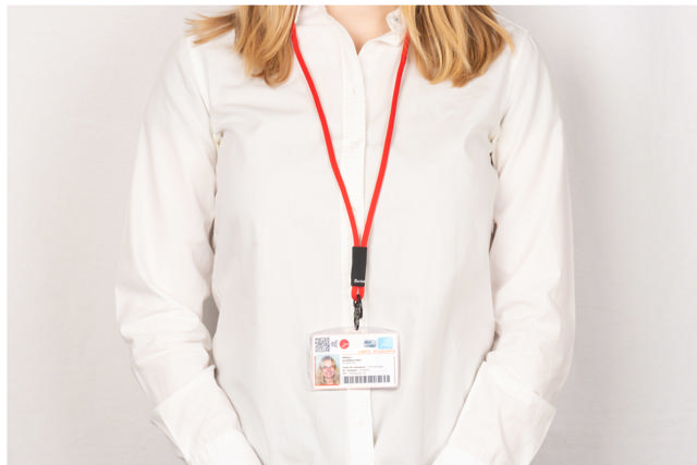 Cinta colgante redondo, con mosquetón y anilla