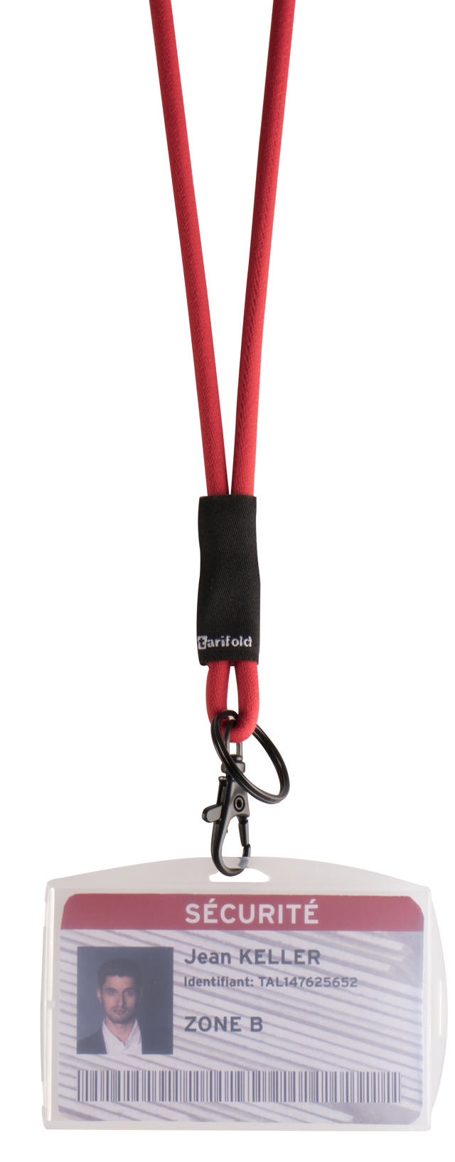 Cinta colgante redondo, con mosquetón y anilla