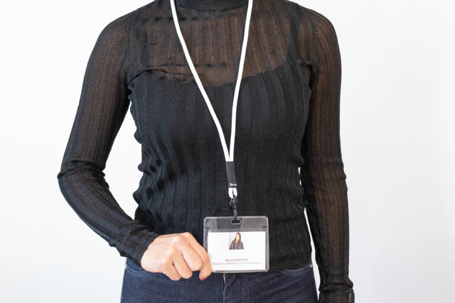 Cinta colgante redondo, con mosquetón y anilla