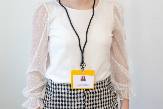 Cinta colgante redondo, con mosquetón y anilla