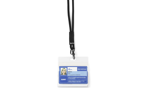 IDENTIFICADOR MULTIBADGE PARA 4 TARJETAS DE IDENTIFICACIÓN  - PLÁSTICO PVC - TRANSPARENTE