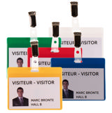 KIT IDENTIFICADORES DE VISITA PVC - AMARILLO