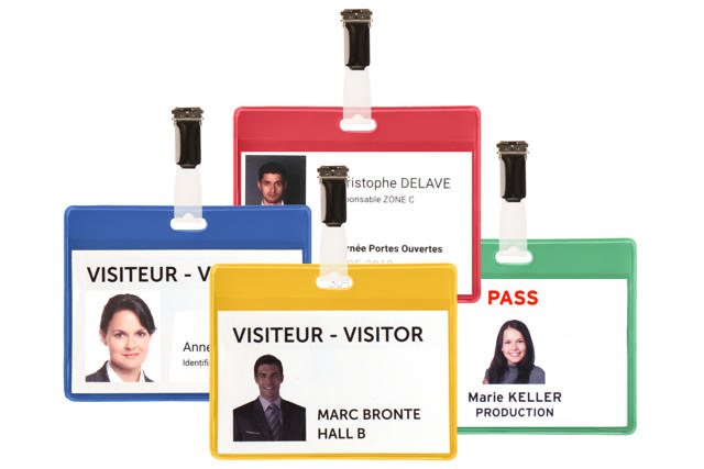 KIT IDENTIFICADORES DE VISITA PVC - AMARILLO