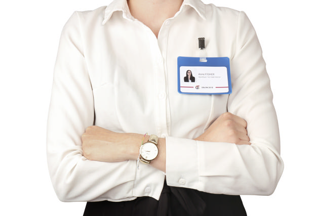 KIT IDENTIFICADORES DE VISITA PVC - AZUL