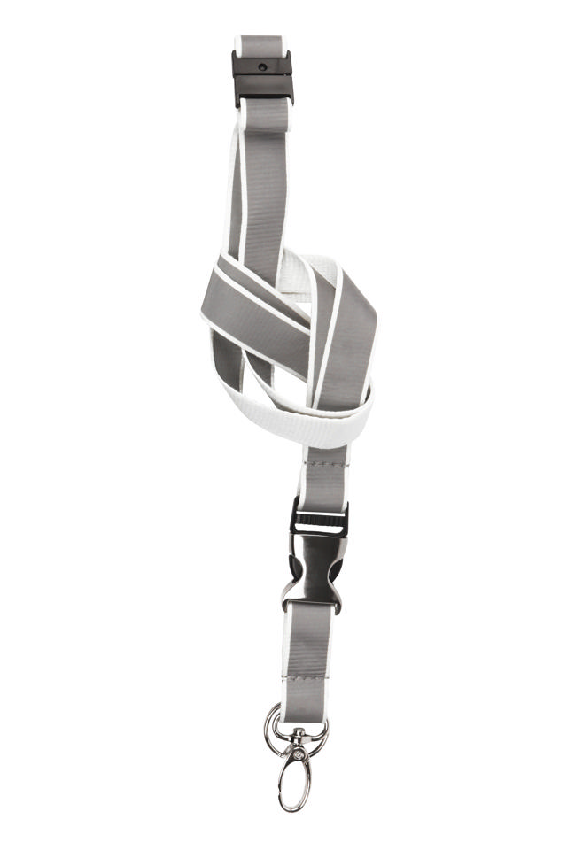 Cinta colganta reflectante, con clip desmontable