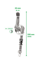 Cinta colganta reflectante, con clip desmontable