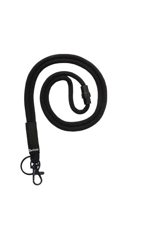 Cinta colgante redondo, con mosquetón y anilla