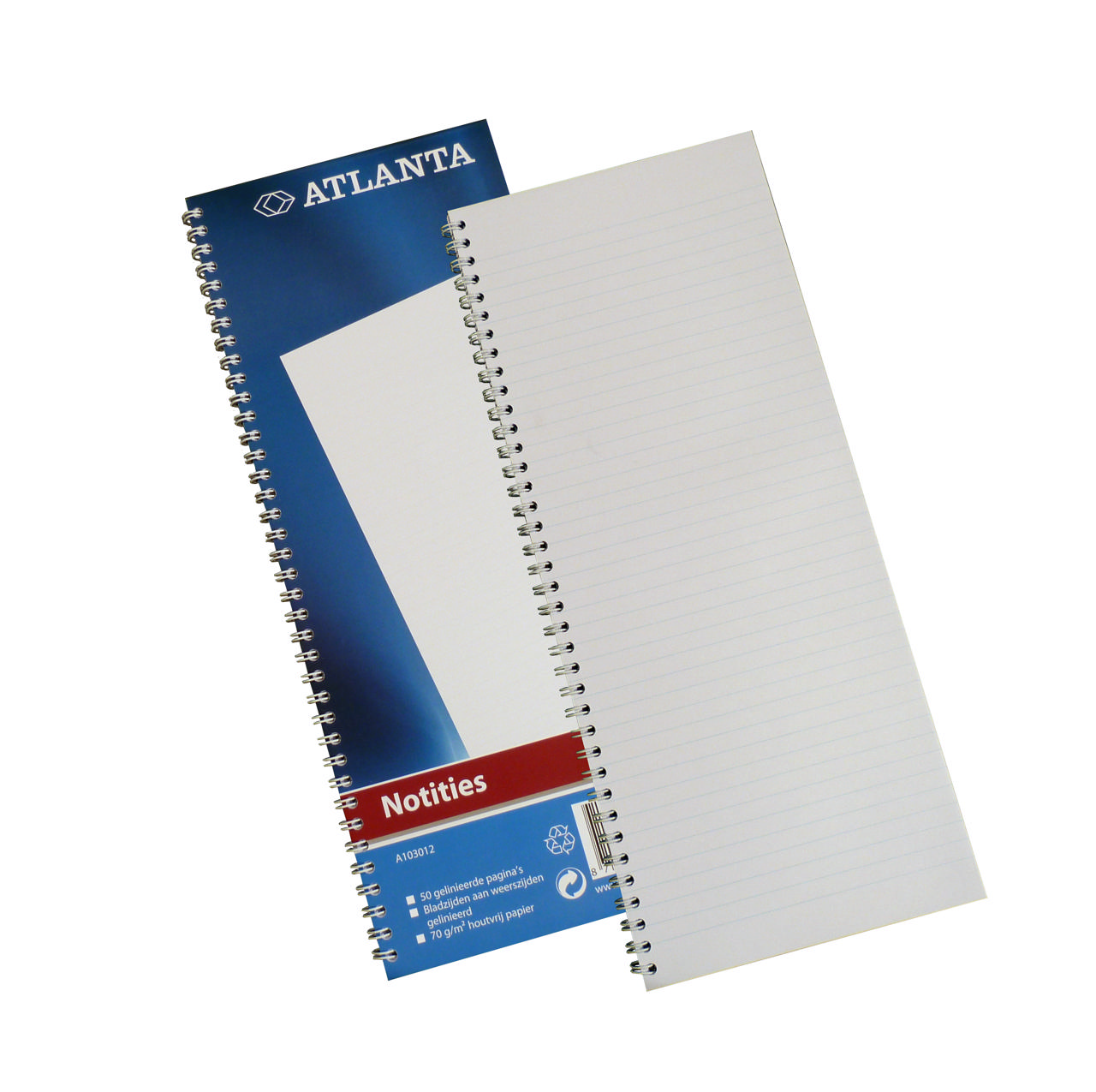Atlanta Singular Notebook, piral, 330 x 135 mm,  FSC®