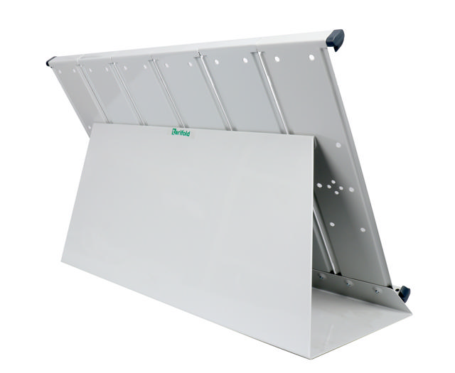 Mounted Empty Tarifold Metal Desk Display Unit, A4, with Side Stops, for 60 Pockets