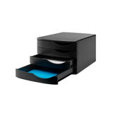 Re-Solution Bureauladenset 4 laden, 100% gerecycled, Blauwe Engel