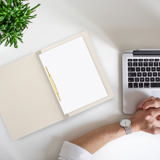 Pärm utan trä med snabb metallklämma, A4