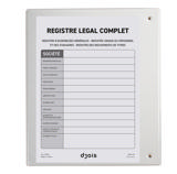 Pärm med 6 Smartfolder perforerade mappar med flikar, komplett juridiskt register, A4