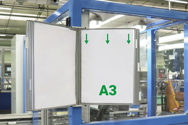 Tarifold metalen wand zichtpanelensysteem, A3, 10 zichtpanelen