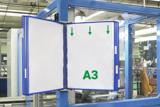 Tarifold metalen wand zichtpanelensysteem, A3, 10 zichtpanelen