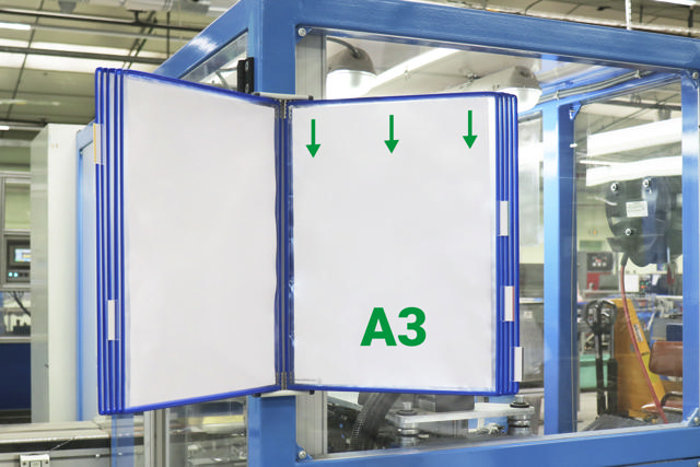 Tarifold metalen wand zichtpanelensysteem, A3, 10 zichtpanelen