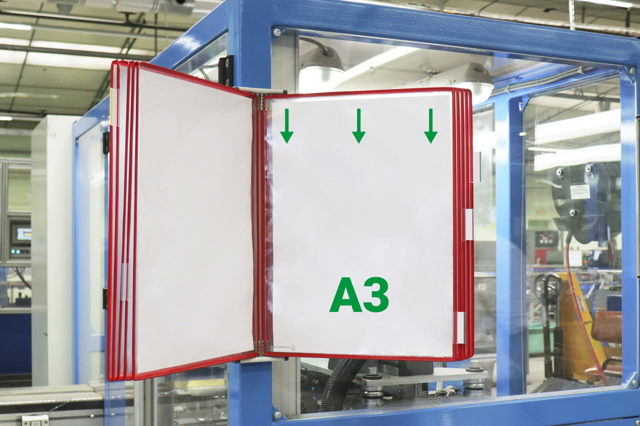 Tarifold metalen wand zichtpanelensysteem, A3, 10 zichtpanelen