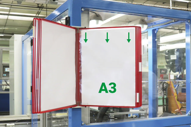 Tarifold metalen wand zichtpanelensysteem, A3, 10 zichtpanelen