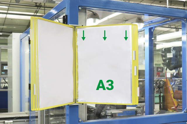 Tarifold metalen wand zichtpanelensysteem, A3, 10 zichtpanelen