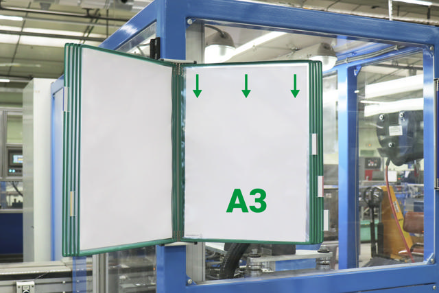 Tarifold metallvägg dokumentdisplaysystem, A3, 10 fickor