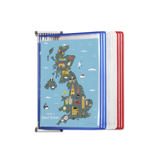 CLASIFICADOR DE PARED METÁLICO - A4 - 10 FUNDAS - COLORES NACIONALES DE FR/UK/NL/CZ