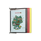 CLASIFICADOR DE PARED METÁLICO - A4 - 10 FUNDAS - COLORES NACIONALES DE ALEMANIA