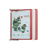 Système de présentation mural métal Tarifold, A4, 10 poches, couleurs du Danemark